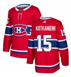 Youth Adidas Montreal Canadiens 15 Jesperi Kotkaniemi Premier Red Home NHL Jersey 