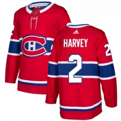 Youth Adidas Montreal Canadiens 2 Doug Harvey Authentic Red Home NHL Jersey 