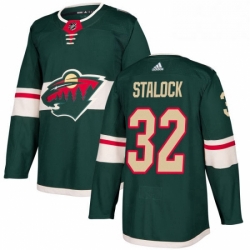 Mens Adidas Minnesota Wild 32 Alex Stalock Premier Green Home NHL Jersey 
