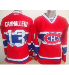 Women Montreal Canadiens 13 CAMMALLERI Red NHL Jersey