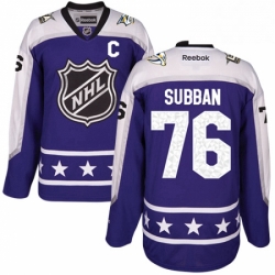 Mens Adidas Nashville Predators 76 PK Subban Authentic Black 2018 All Star Central Division NHL Jersey 