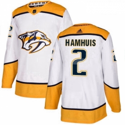 Youth Adidas Nashville Predators 2 Dan Hamhuis Authentic White Away NHL Jersey 