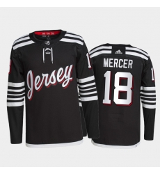 Men New Jersey Devils 18 Dawson Mercer 2021 2022 Black Stitched Jersey