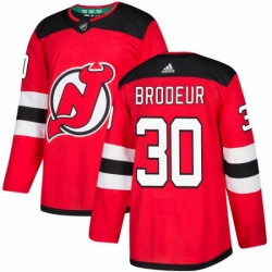 Mens Adidas New Jersey Devils 30 Martin Brodeur Authentic Red Home NHL Jersey 