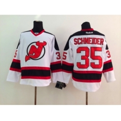 NHL New Jersey Devils #35 schneider white Stitched Jerseys