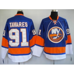 New York Islanders #91 John Tavares blue jersey