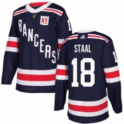 Mens Adidas New York Rangers 18 Marc Staal Authentic Navy Blue 2018 Winter Classic NHL Jersey 