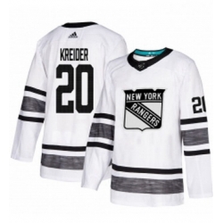 Mens Adidas New York Rangers 20 Chris Kreider White 2019 All Star Game Parley Authentic Stitched NHL Jersey 