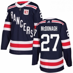 Mens Adidas New York Rangers 27 Ryan McDonagh Authentic Navy Blue 2018 Winter Classic NHL Jersey 