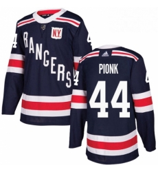 Mens Adidas New York Rangers 44 Neal Pionk Navy Blue Authentic 2018 Winter Classic Stitched NHL Jersey 