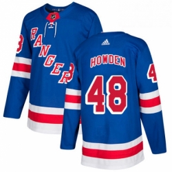 Mens Adidas New York Rangers 48 Brett Howden Premier Royal Blue Home NHL Jersey 