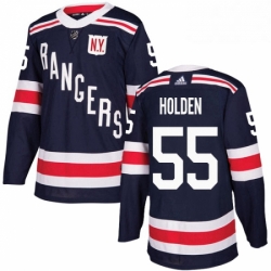 Mens Adidas New York Rangers 55 Nick Holden Authentic Navy Blue 2018 Winter Classic NHL Jersey 