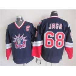 NHL New York Rangers #68 Jagr Dark blue jerseys[Retro Former head]