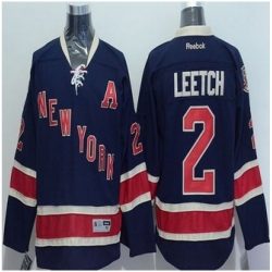 New York Rangers #2 Brian Leetch Dark Blue Third Stitched NHL Jersey