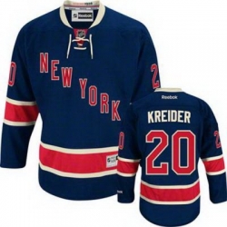 New York Rangers #20 Chris Kreider Dark Blue NHL Jersey