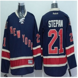 New York Rangers #21 Derek Stepan Navy Blue Alternate Stitched NHL Jersey