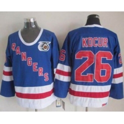 New York Rangers #26 Joe Kocur Blue CCM 75TH Stitched NHL Jersey