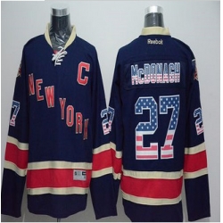 New York Rangers #27 Ryan McDonagh Navy Blue USA Flag Fashion Stitched NHL Jersey