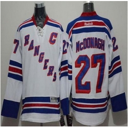 New York Rangers #27 Ryan McDonagh White Road Stitched NHL Jersey