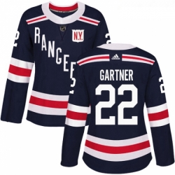 Womens Adidas New York Rangers 22 Mike Gartner Authentic Navy Blue 2018 Winter Classic NHL Jersey 