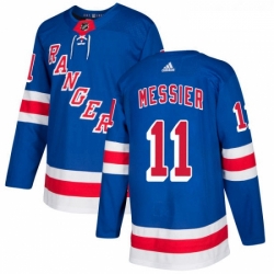 Youth Adidas New York Rangers 11 Mark Messier Premier Royal Blue Home NHL Jersey 