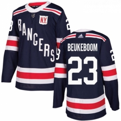 Youth Adidas New York Rangers 23 Jeff Beukeboom Authentic Navy Blue 2018 Winter Classic NHL Jersey 