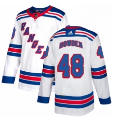 Youth Adidas New York Rangers 48 Brett Howden Authentic White Away NHL Jersey 