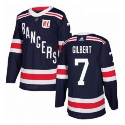 Youth Adidas New York Rangers 7 Rod Gilbert Authentic Navy Blue 2018 Winter Classic NHL Jersey 