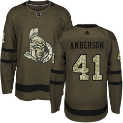 Adidas Senators #41 Craig Anderson Green Salute to Service Stitched NHL Jersey