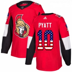 Youth Adidas Ottawa Senators 10 Tom Pyatt Authentic Red USA Flag Fashion NHL Jersey 