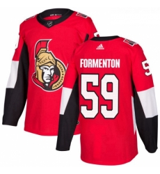 Youth Adidas Ottawa Senators 59 Alex Formenton Authentic Red Home NHL Jersey 