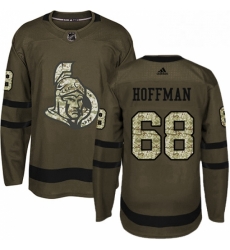 Youth Adidas Ottawa Senators 68 Mike Hoffman Premier Green Salute to Service NHL Jersey 