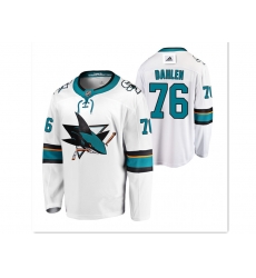 Adidas San Jose Sharks 76 Jonathan Dahlen White Road Authentic Stitched NHL Jersey