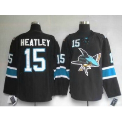 Jerseys San Jose Sharks 15 HEATLEY black Third Jerseys