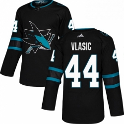 Mens Adidas San Jose Sharks 44 Marc Edouard Vlasic Premier Black Alternate NHL Jersey 