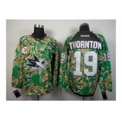 NHL Jerseys San Jose Sharks #19 Thornton Camo Jerseys[patch C]