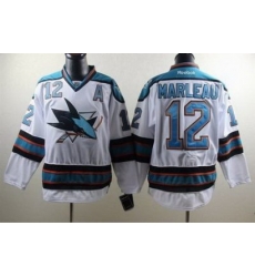 San Jose Sharks #12 Patrick Marleau white Jersey A patch