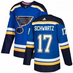 Mens Adidas St Louis Blues 17 Jaden Schwartz Premier Royal Blue Home NHL Jersey 