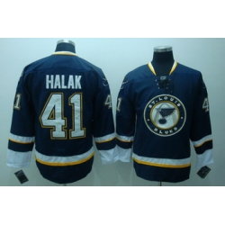 ST.LOUIS BLUES 41 Halak Dark Blue Jerseys