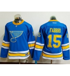 Blues #15 Robby Fabbri Light Blue 2017 Winter Classic Womens Stitched NHL Jersey