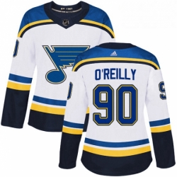 Womens Adidas St Louis Blues 90 Ryan OReilly Authentic White Away NHL Jerse