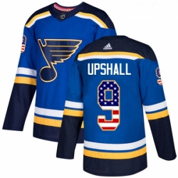 Youth Adidas St Louis Blues 9 Scottie Upshall Authentic Blue USA Flag Fashion NHL Jersey 