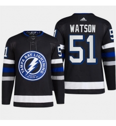 Men Tampa Bay Lightning 51 Austin Watson Black Alternate Premier Breakaway Stitched Jersey