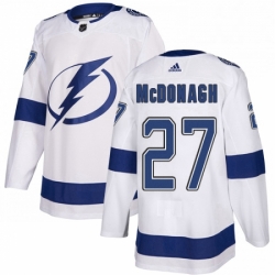 Mens Adidas Tampa Bay Lightning 27 Ryan McDonagh Authentic White Away NHL Jerse