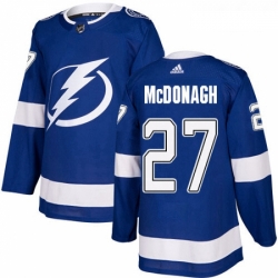 Youth Adidas Tampa Bay Lightning 27 Ryan McDonagh Authentic Royal Blue Home NHL Jerse