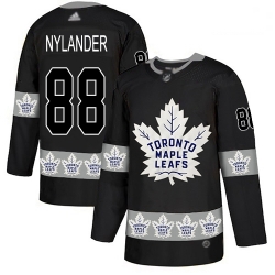 Maple Leafs 88 William Nylander Black Authentic Team Logo Fashion Stitched Hockey Jersey