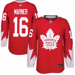 Mens Adidas Toronto Maple Leafs 16 Mitchell Marner Authentic Red Alternate NHL Jersey 