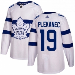 Mens Adidas Toronto Maple Leafs 19 Tomas Plekanec Authentic White 2018 Stadium Series NHL Jerse