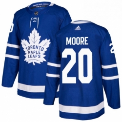 Mens Adidas Toronto Maple Leafs 20 Dominic Moore Authentic Royal Blue Home NHL Jersey 