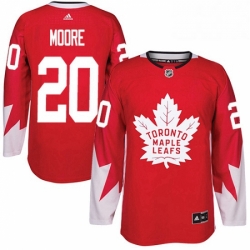 Mens Adidas Toronto Maple Leafs 20 Dominic Moore Premier Red Alternate NHL Jersey 